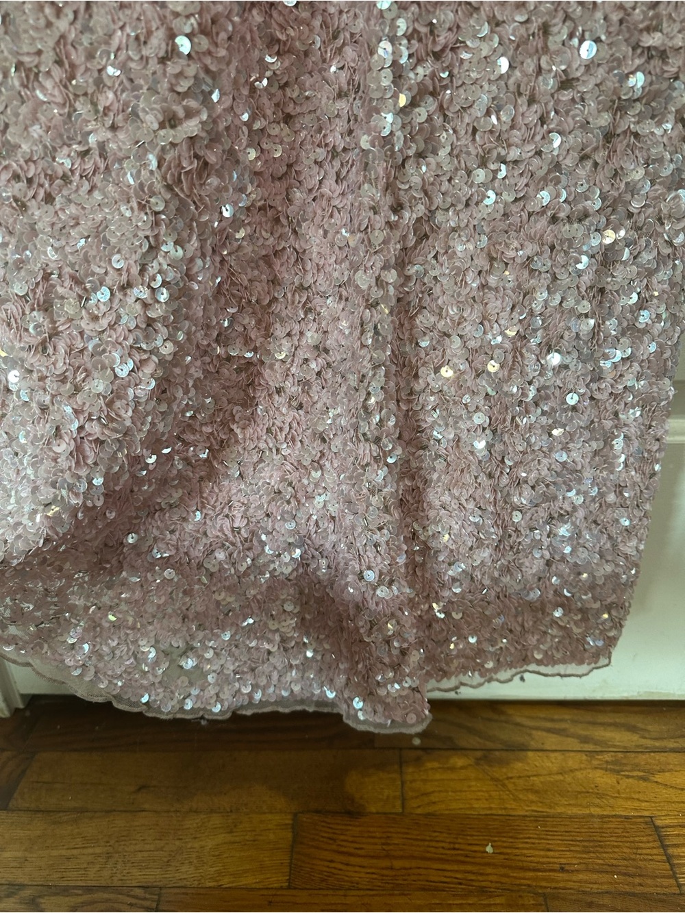 Sherri Hill Blush Pink Strapless Sequin Column Gown - Picture 8 of 13